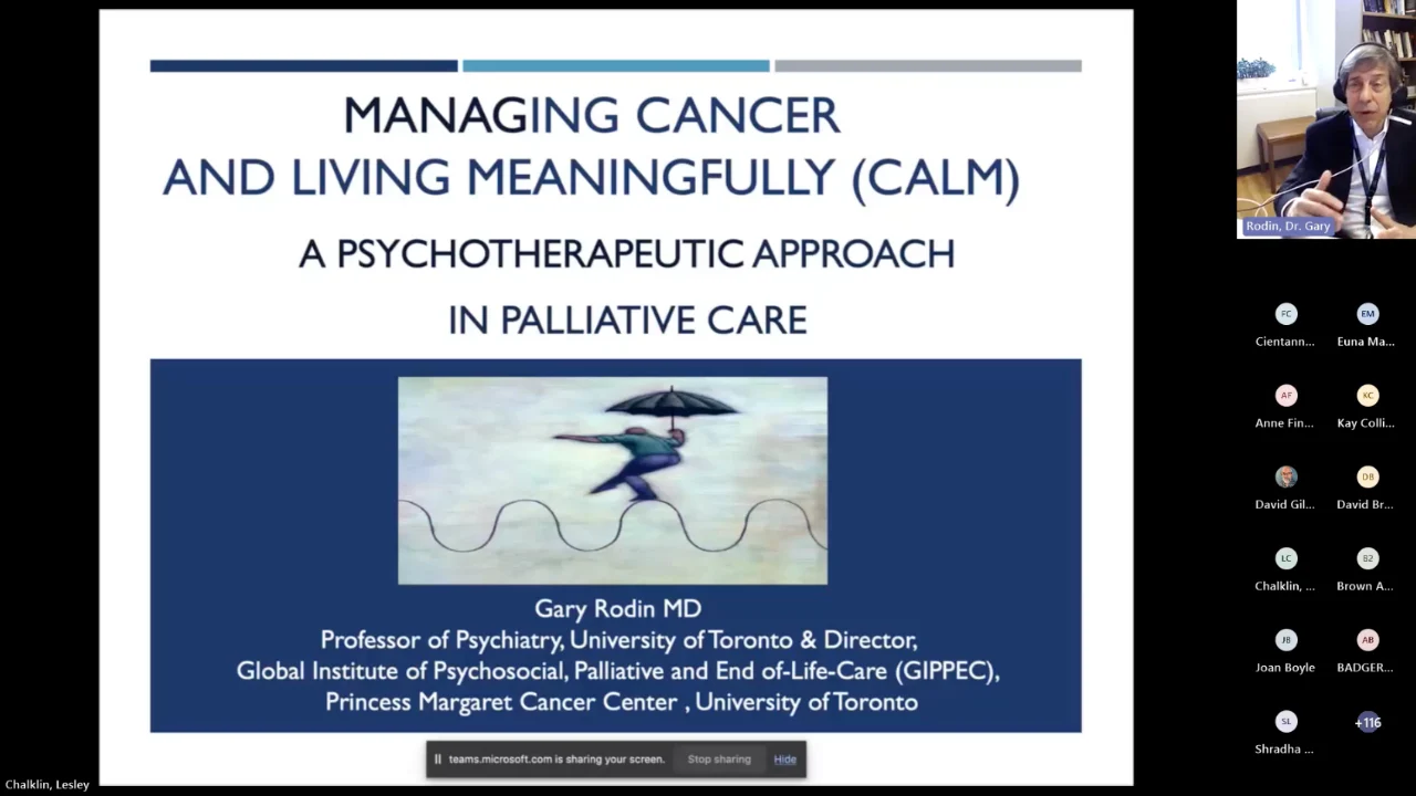 Managing Cancer and Living Meaningfully (CALM)